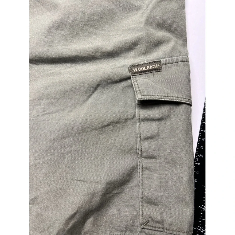 Woolrich Cargo Shorts Mens 38 Field Stone Grey Green 100% Cotton Utility 3012